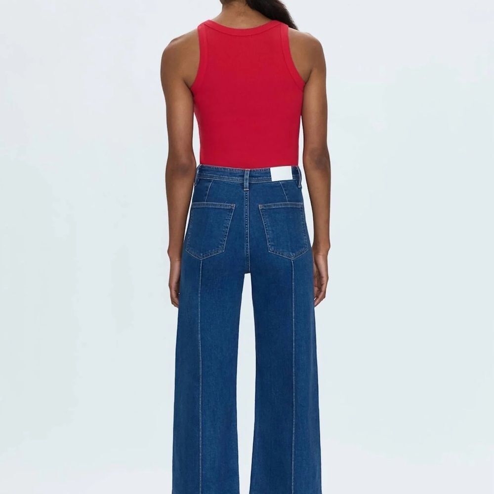 NWT Pistola - Penny Pintuck Ankle Jeans High Rise Wide Leg - Picture 2 of 10